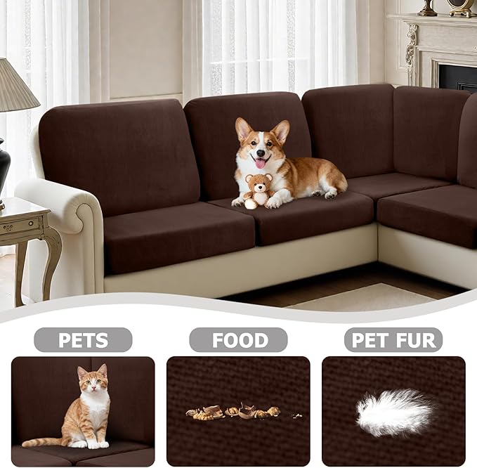 Arfntevss Sectional Couch Covers L Shape Couch Cushion Covers Slipcovers Fitted