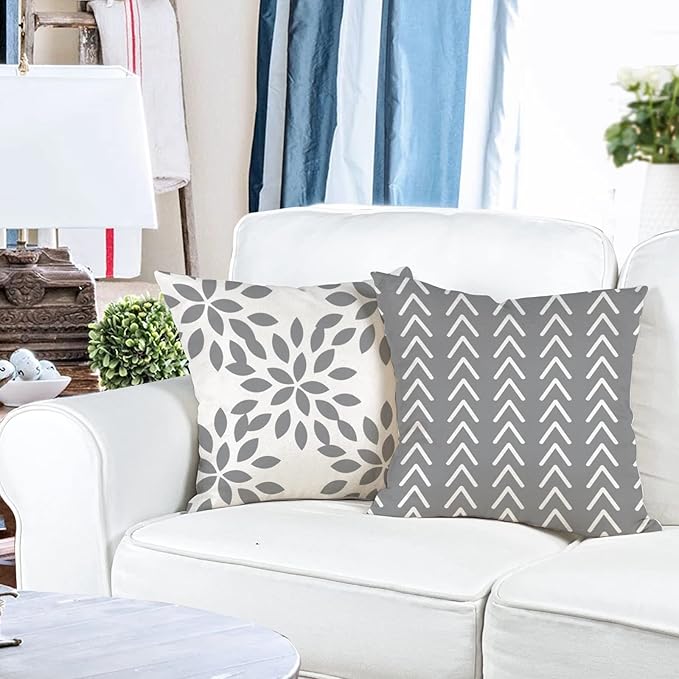 YCOLL Pillow Covers 20x20 Set of 4, Modern Sofa Throw Pillow Cover, Decorative