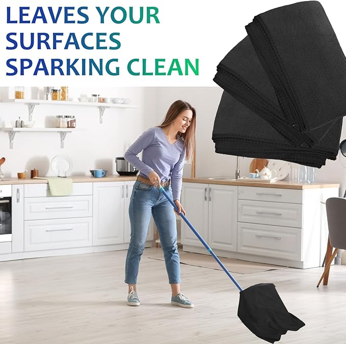 Newwiee 6 Pcs Extra Large Microfiber Cleaning Cloth 30" x 20" Washable Reusable