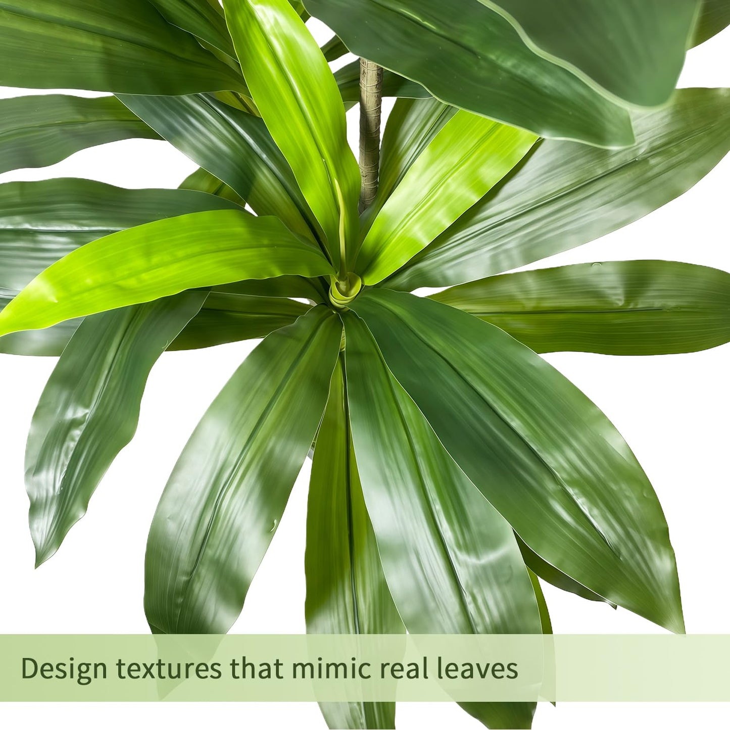 Artificial Dracaena Tree 48in - Fake Plants Tree with Black Planter - Faux Yucca Tree Tall with Lifelike Trunk and Leaves in Pot - Dracaena Artificial Plant for Home Office Living Room Fireplace Decor