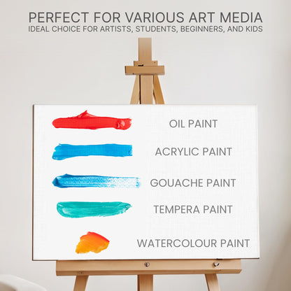 Belle Vous Blank Canvas (12 Pack) - 13 x 18cm (5 x 7 inches) - Small Pre Stretched Canvas Panel Boards - Suitable for Acrylic and Oil Painting Also for Sketching and Drawing