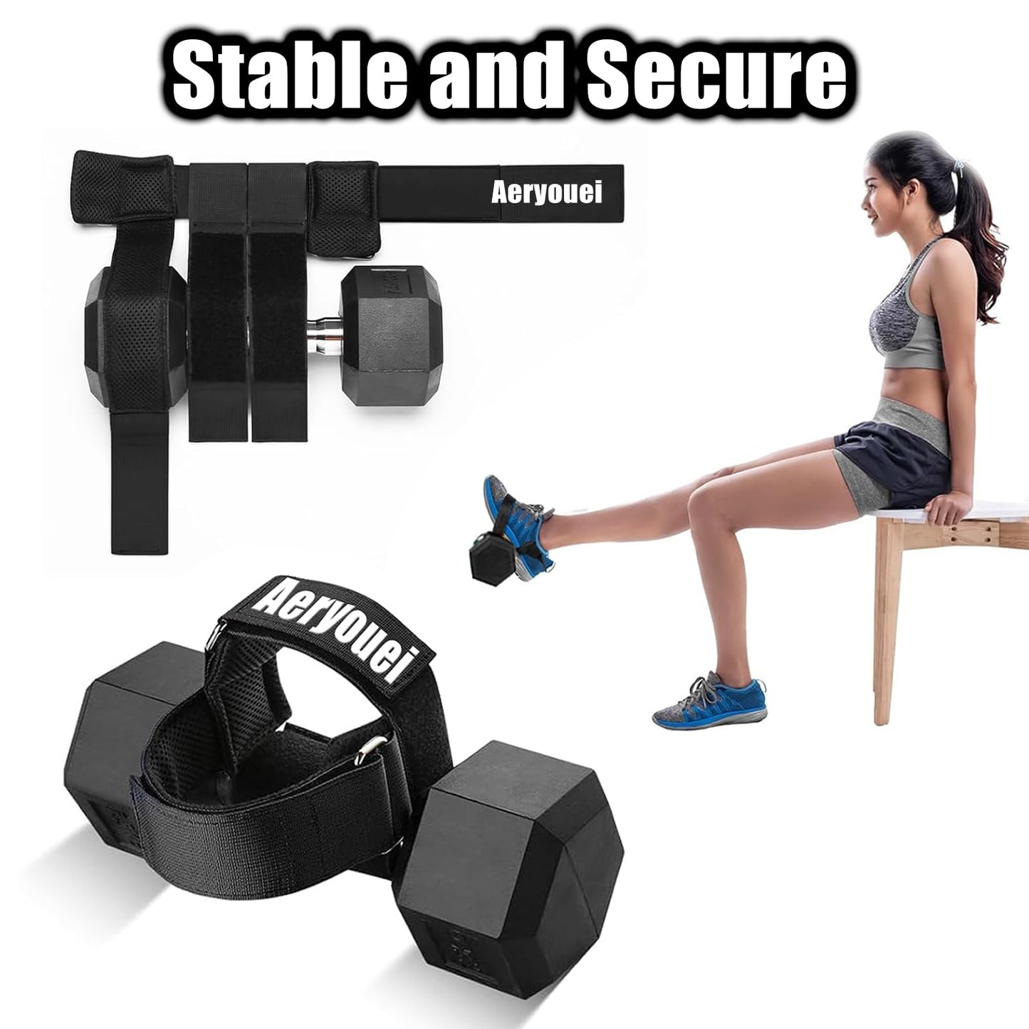 Dumbbell Foot Attachment, Tibialis Trainer, Adjustable Ankle Weights, Leg Workouts at Home for Hip Flexors,Ankle Straps for Weight Lifting,Shin Splint,Hamstring Curls,Leg extensions,Home Gym Equipment