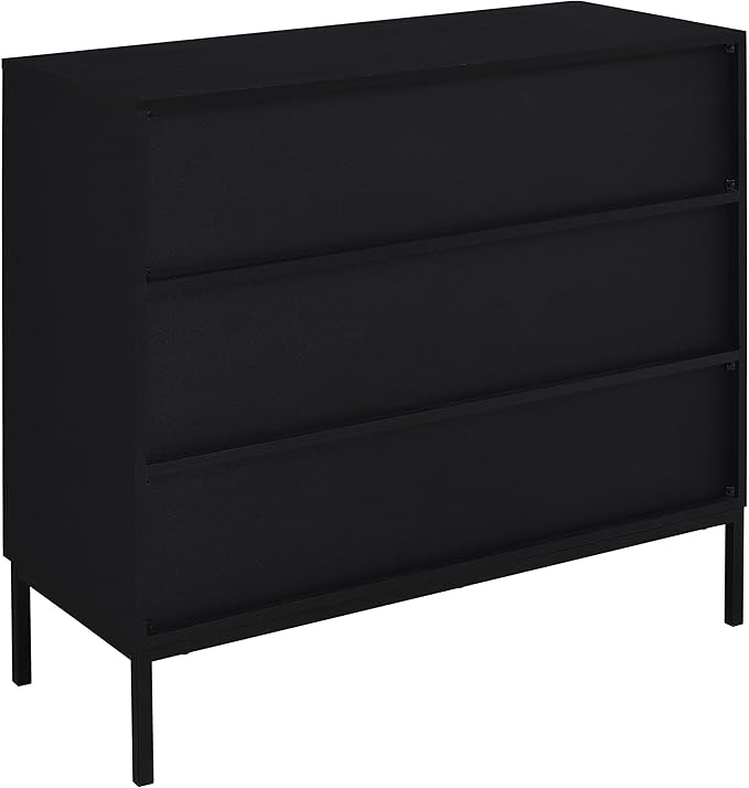 Coaster Home Furnishings Jess 2-Door Arched Fluted Glass Accent Cabinet Black