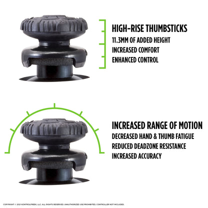 KontrolFreek FPS Freek Battle Royale Nightfall Performance Kit for Xbox One and Xbox Series X Controller | Includes Performance Thumbsticks and Performance Grips | Black