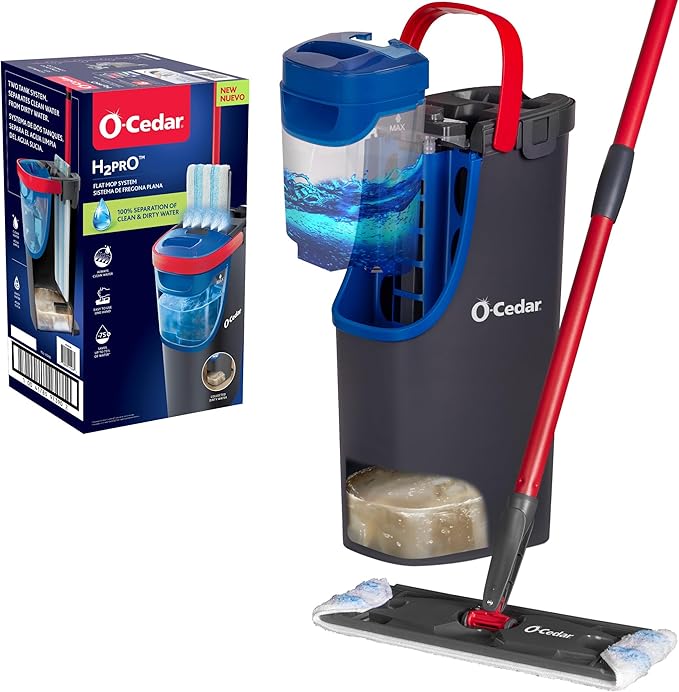 O-Cedar H2prO Flat Mop System | Quick Cleaning Tool | Clean