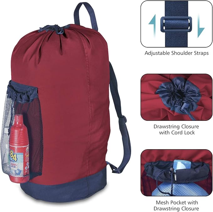 Dalykate Backpack Laundry Bag, Laundry Backpack