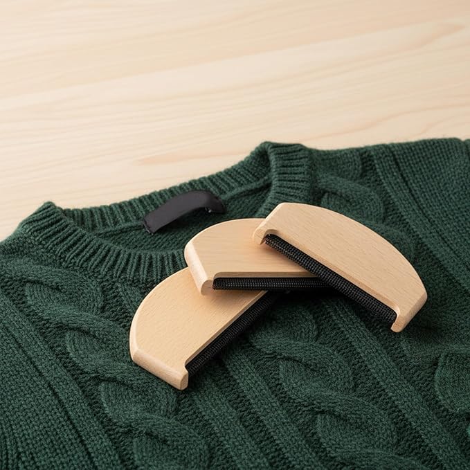 3 Pcs Cashmere Comb, Sweater Combs to Remove Pilling, Portable Wooden Pilling