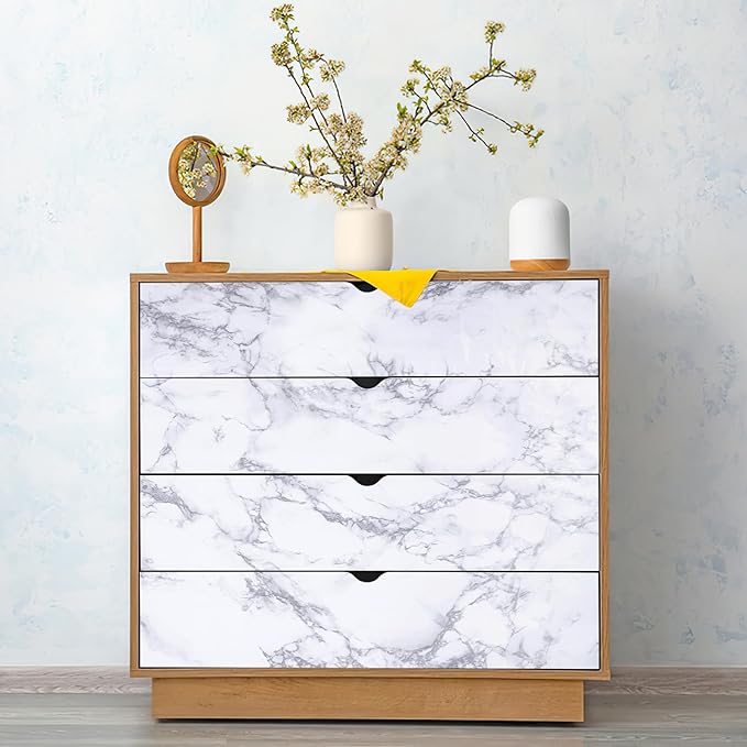 Arthome White Marble Contact Paper