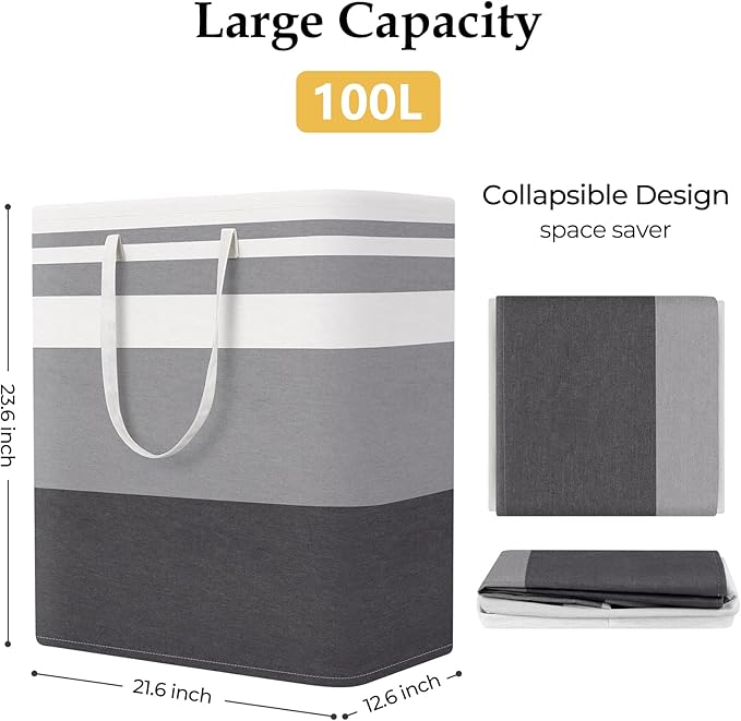 StorageRight Laundry Basket Hamper Large Collapsible Laundry Hamper