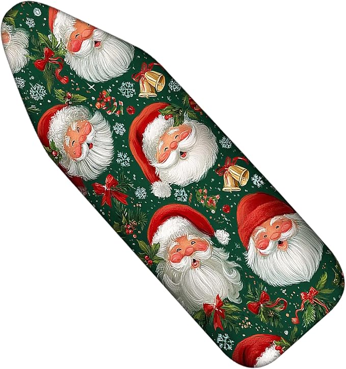 Nuxovilar Ironing Board Cover Christmas Santa Claus Collage Pattern Polyester