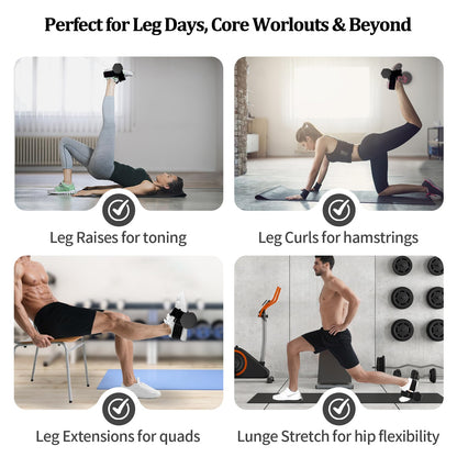 Dumbbell Foot Attachment for Leg Workout, Extension Monkey Foot Dumbbell Attachment Straps for Gym Trainer and Beginners Ankle Strap for Fitness Training