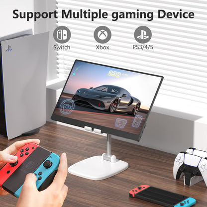 15.6inch Portable Monitor,1080P USB-C HDMI Second External Monitor for Laptop,PC,Mac Phone,PS,Xbox,Swich,IPS Ultra-Thin Zero Frame Gaming Display/Premium Smart Cover