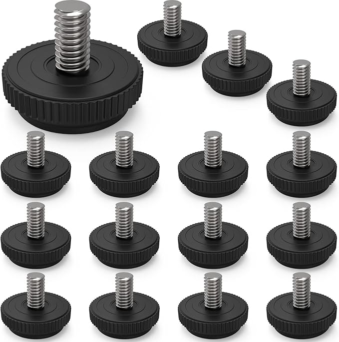 ONEHOME 16 Pack 5/16-18 Stainless Steel Adjustable Threaded Furniture Leg