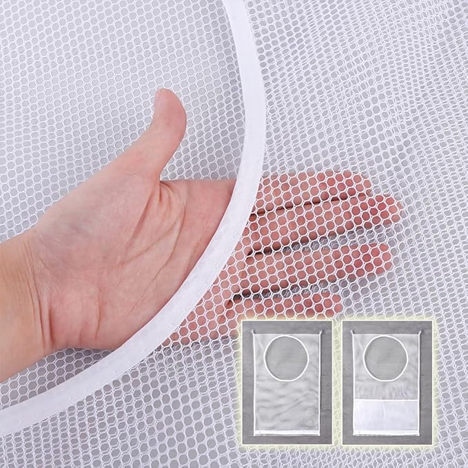 ZIIYAN 2 Pack Door Hanging Laundry Hamper Bag, Mesh Laundry Bag, Large Dirty
