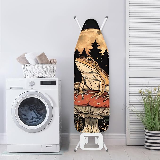 GLENLCWE Mushroom Frog Iron Board Cover Heat Reflective Ironing Board Cover