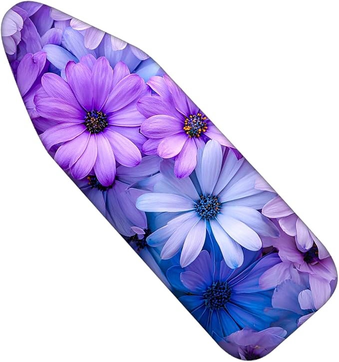Nuxovilar Purple & Blue Floral Pattern Ironing Board Cover, 15×54 inch