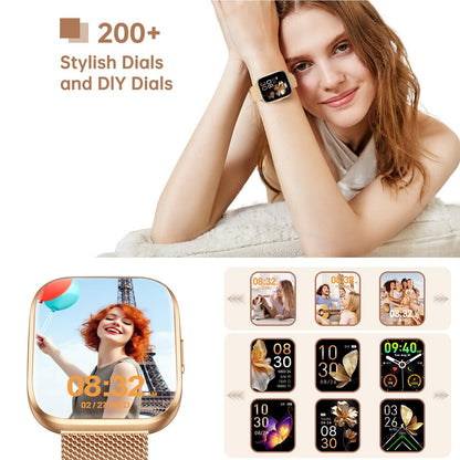 taopodo Smart Watches for Women, 1.91" HD Fitness Tracker (Answer/Make Calls), IP68 Waterproof, 120+ Sport Modes with Heart Rate and Sleep Monitor, Fitness Watch for iPhone/Android