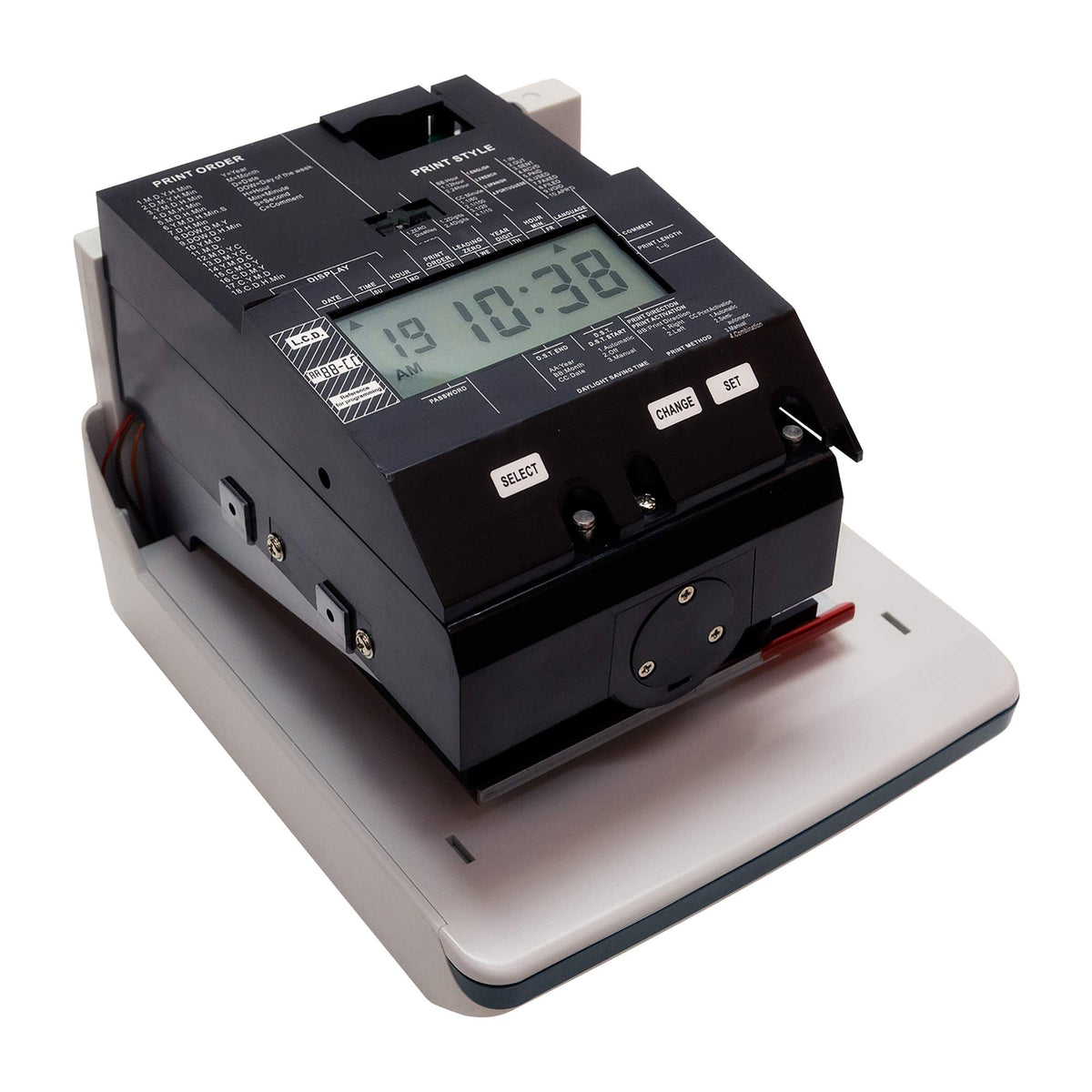 uPunch CR1000 Digital Time Clock and Date Stamp for Small Business: Complete Employee Time Tracking System with 50 Time Cards, Ribbon & Keys