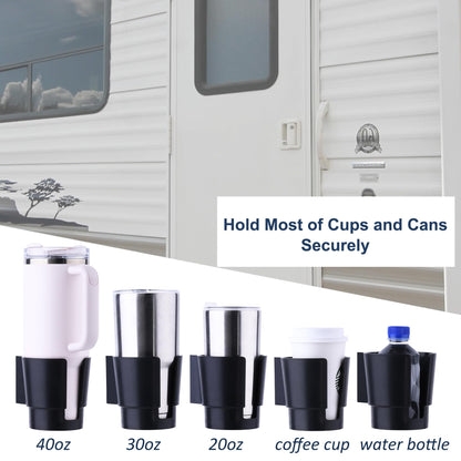 Universal Magnetic Cup Holder, Heavy Duty Plastic Drink Holder, Magnet Cup Holder for Bus Tractor Van RV, Vertical or Horizontal Mount, Fits Most Cup, Bottles, Cans, Tumblers, Black Pack of 1