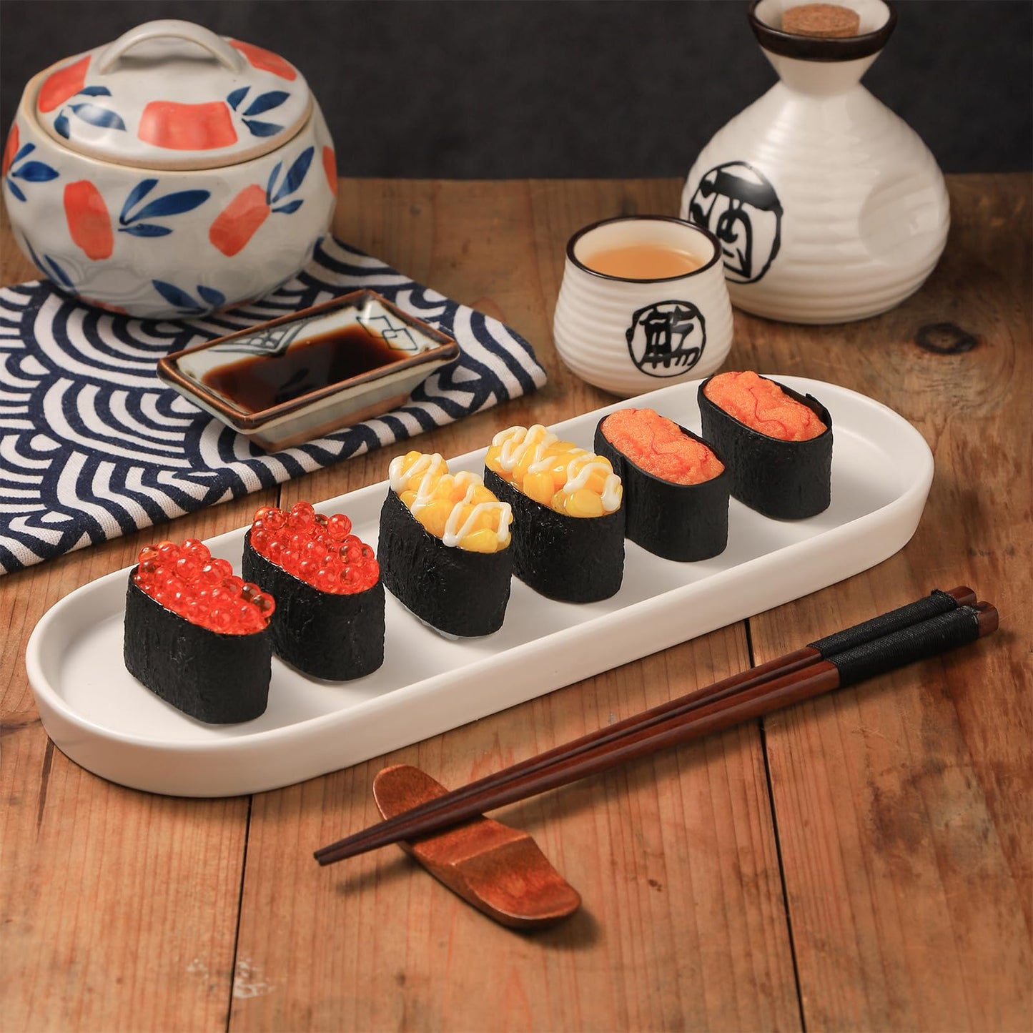VanEnjoy White Vanity Tray for Bathroom Counter, Long Narrow Tray Ceramic Tray for Kitchen Counter for Soap Bottles