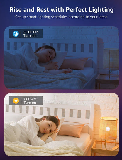 Lepro BP1 AI Smart Bulb E14 RGBWW, Music Sync, Works with Alexa, Google Assistant, 470LM Dimmable, 4.9W = 40W, Small Edison Screw SES, APP & Voice Control, AI Lighting Design Assistant, 2 Packs