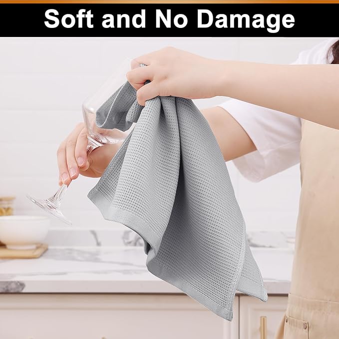 Homaxy 100% Cotton Waffle Weave Kitchen Towels
