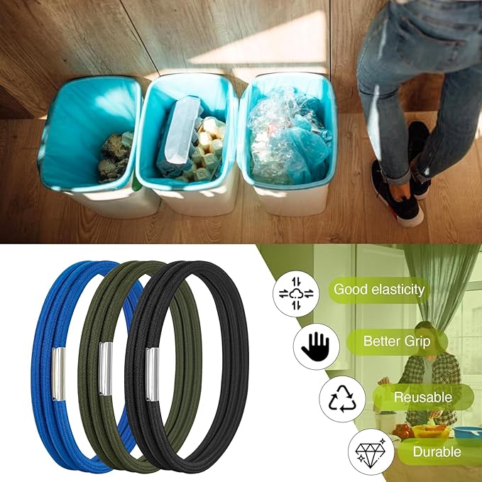 Garbage Can Rubber Bands, Fits 13-30 Gallon Bins, Heavy-duty Trash Can Bands to