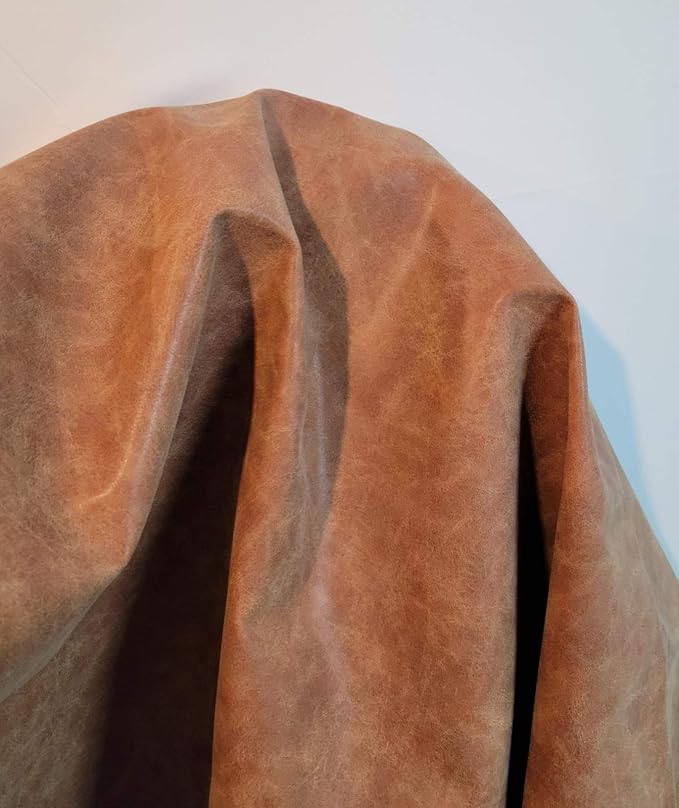 NAT Leathers | Blonde Crazy Horse Soft Faux Vegan Leather PU | 1 Yard Cut by