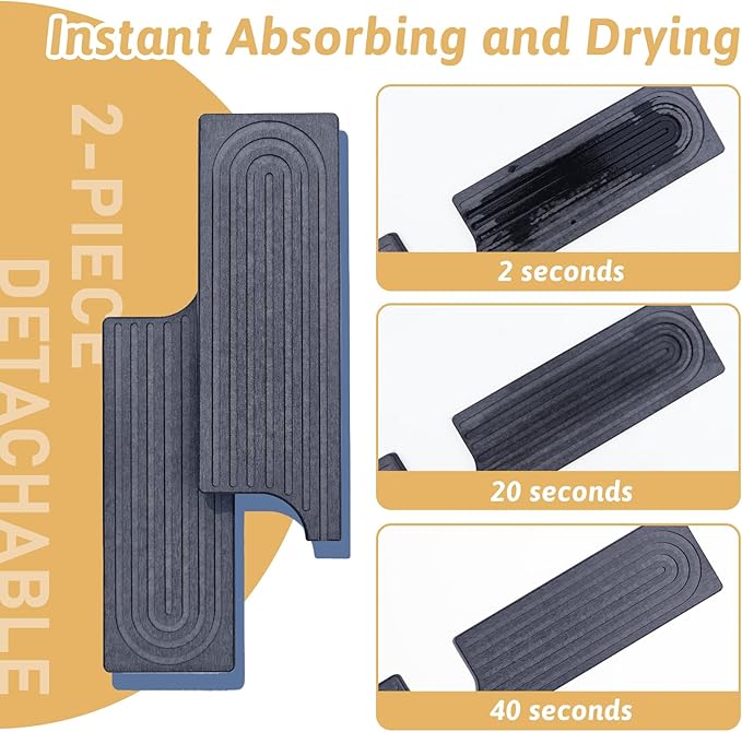 20 Inch Small Faucet Mat for Kitchen Island Sink, Instant Dry Sink Protector