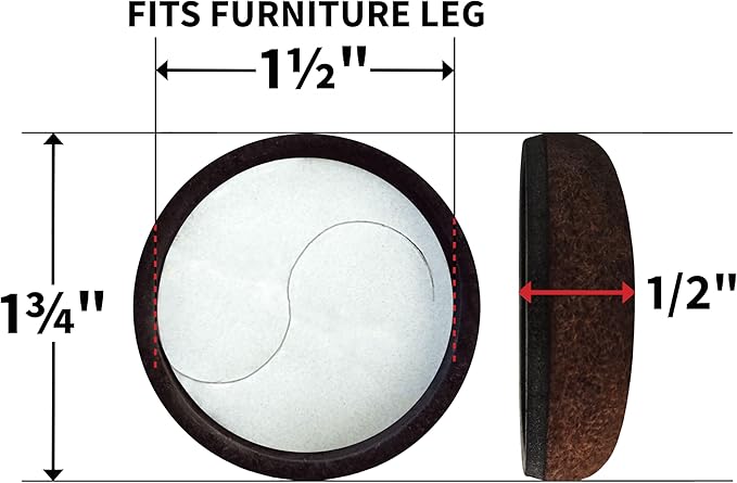 Super Sliders Secure Grip Formed Felt Movers