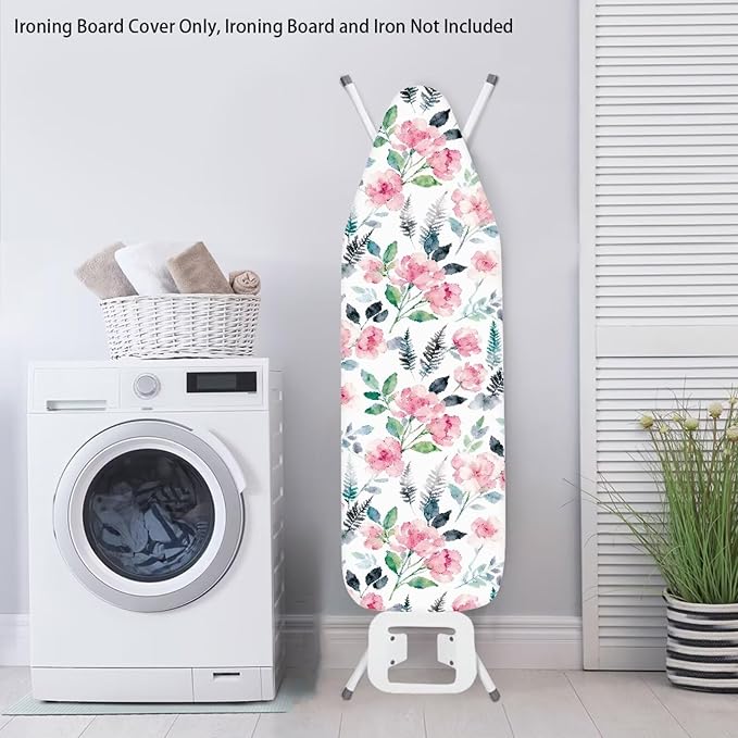 Wild Flower Ironing Board Cover, Iron Board Cover Non-Slip Thick Ironing Board
