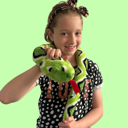 Deluxe Paws Plush Cuddly Soft Eco Toys 100% Recycled (Snakes 100cm (Random Colour))