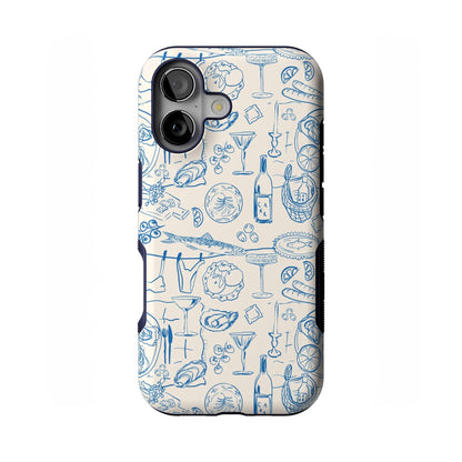 Casely iPhone 17 Case | Blue Stripes | Sunday Best | Compatible with MagSafe | Bold Protective Design