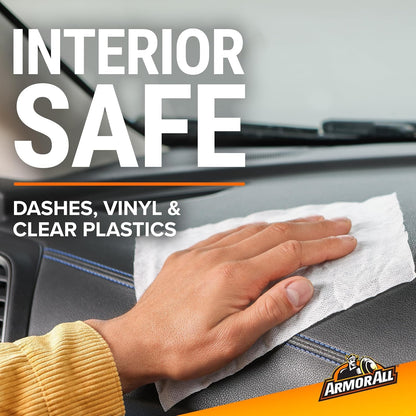 Armor All® Car Cleaning Wipes - 90 Count, Safely Cleans Interior Surfaces, Removes Tough Dirt, Matte Finish, Disposable and Convenient