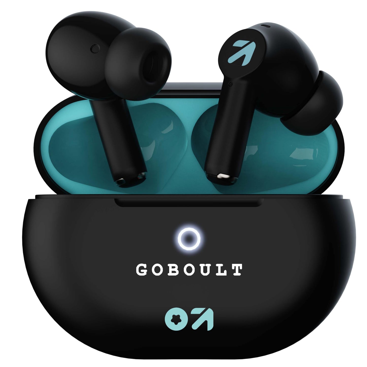 Boult K40 True Wireless in Ear Earbuds with 48H Playtime, Clear Calling 4 Mics, 45ms Low Latency Gaming, Premium Grip, 13mm Bass Drivers, IPX5, Type-C Fast Charging, BTv 5.3 Ear Buds (Electric Black)