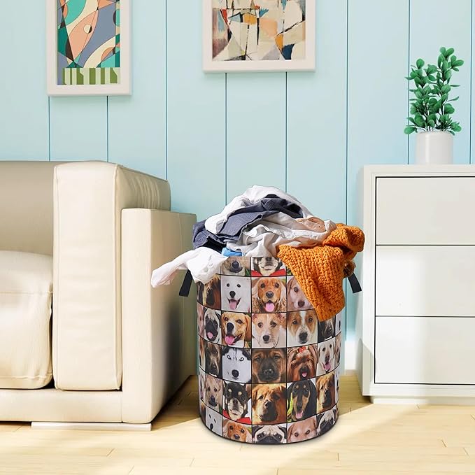 Cute Dog Laundry Basket Animal Pet Oxford Cloth Laundry Hamper