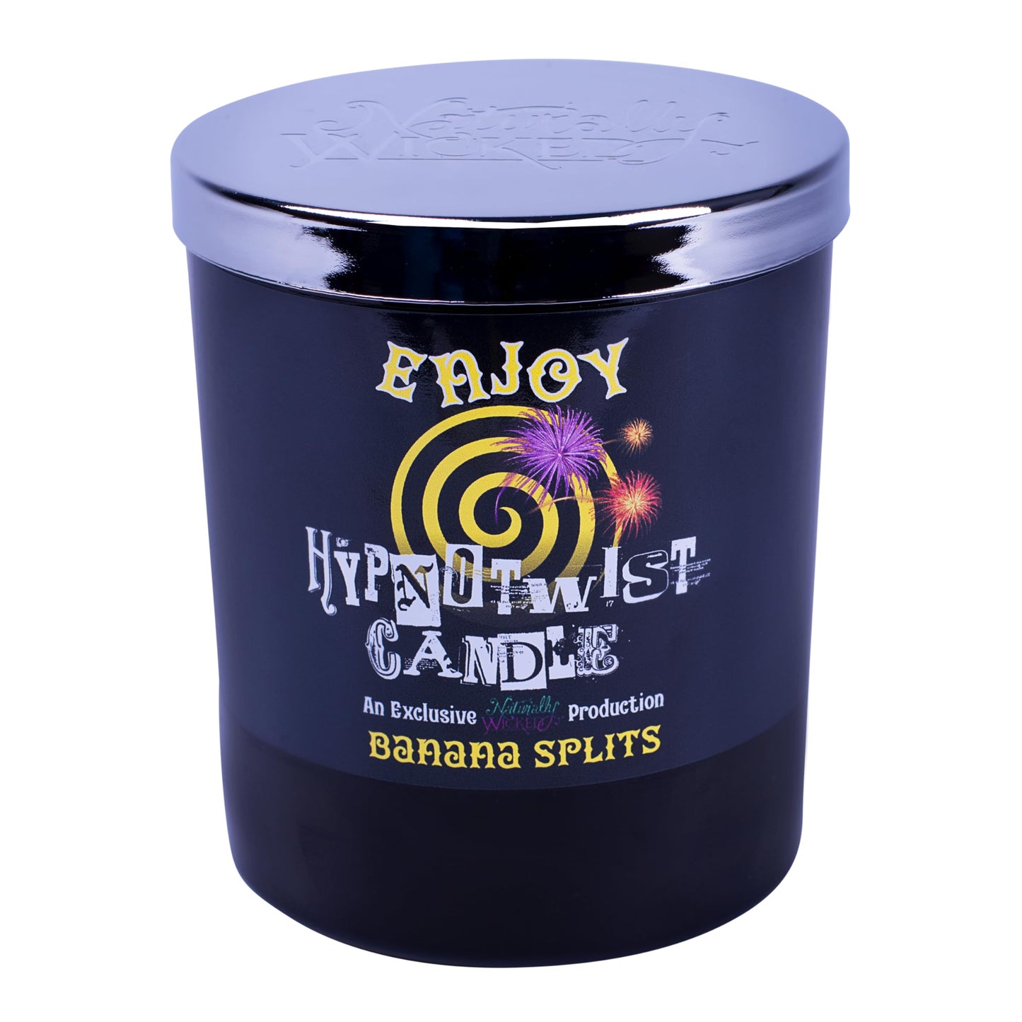 Naturally Wicked Hypnotwist Enjoy Candle | Hypnotic Crystal Spell Candle | Inc Crystal Spinning Top