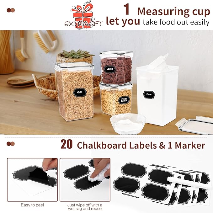 Skroam Large Airtight Food Storage Containers