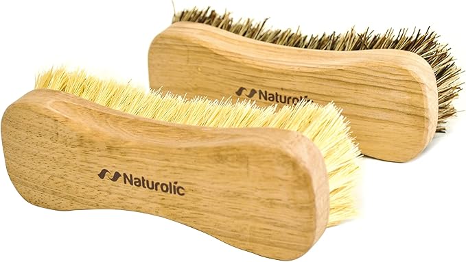 All-Natural Wooden Scrub Brush Set | Wooden Handle | Tampico and Palmyra