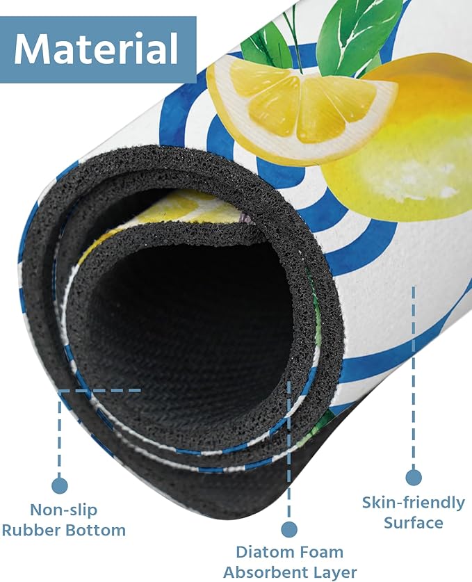 Patterned Sink Faucet Mat Kitchen Splash Guard Super Absorbent Drying Mat
