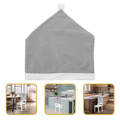 STOBOK 6pcs Christmas Chair Back Covers Santa Claus Hat Dining Chair Slipcovers Christmas Holiday Party Decorations Suppplies