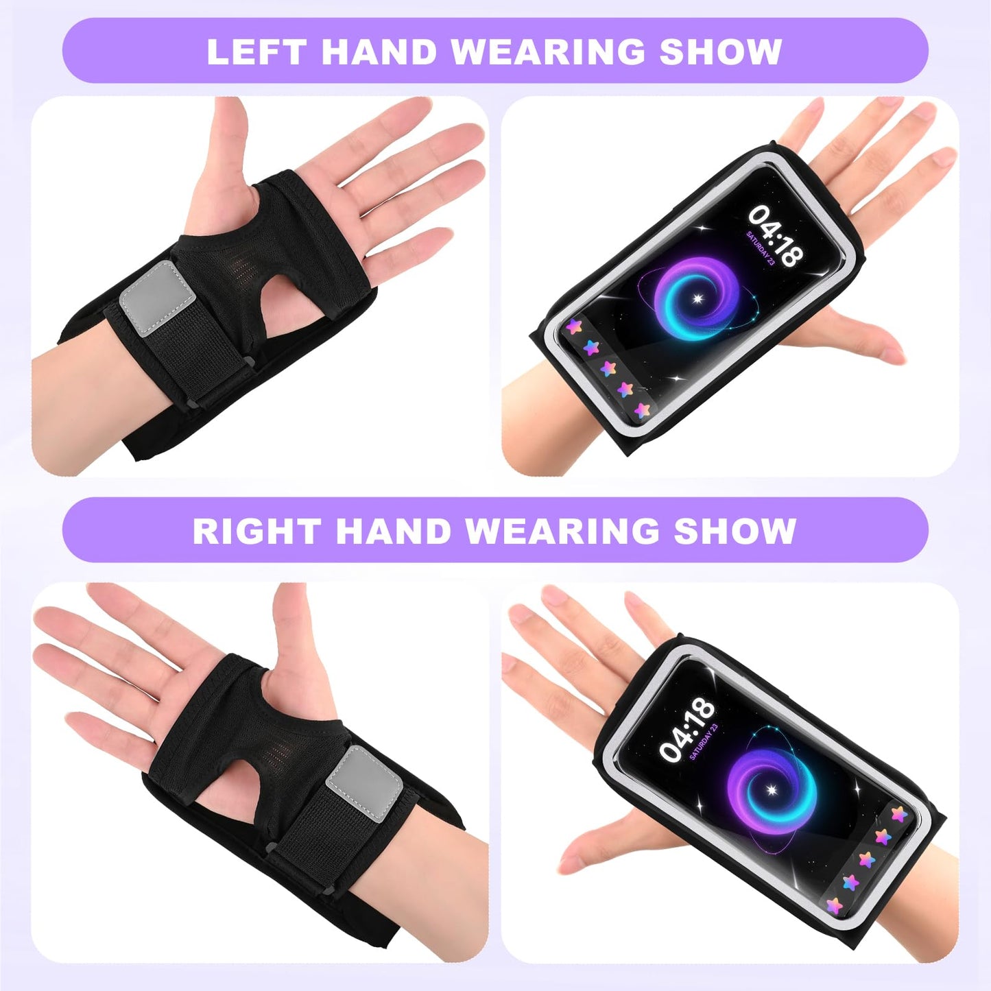 Kebrela Running Armband for Phone, Adjustable Reflective Sports Wristband & Forearm Band for iPhone 17/16/15/14/13 Pro Max Samsung Galaxy S23/S22, up to 7", Secure Fitness Phone Holder for Men Women