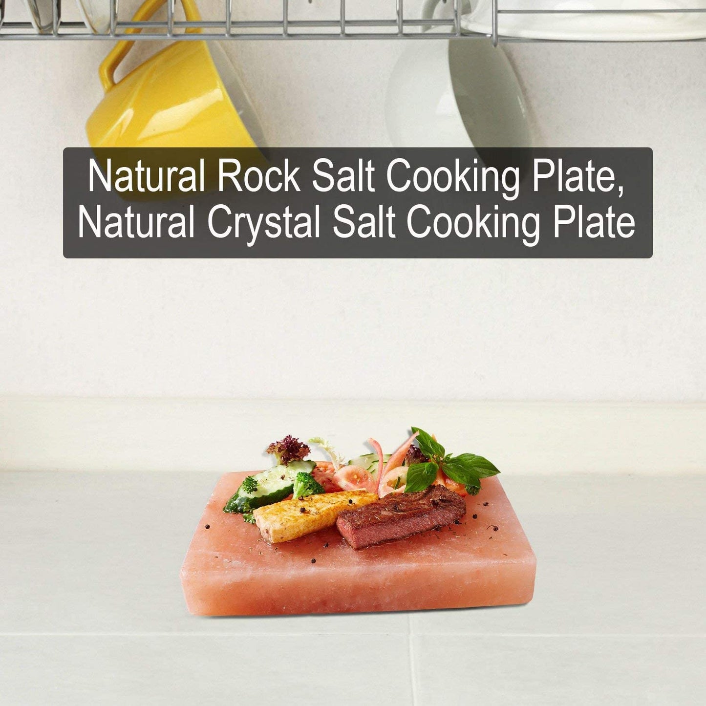 Himalayan Chef Natural Himalayan Crystal Salt cooking plate 8" X 8" X 2"