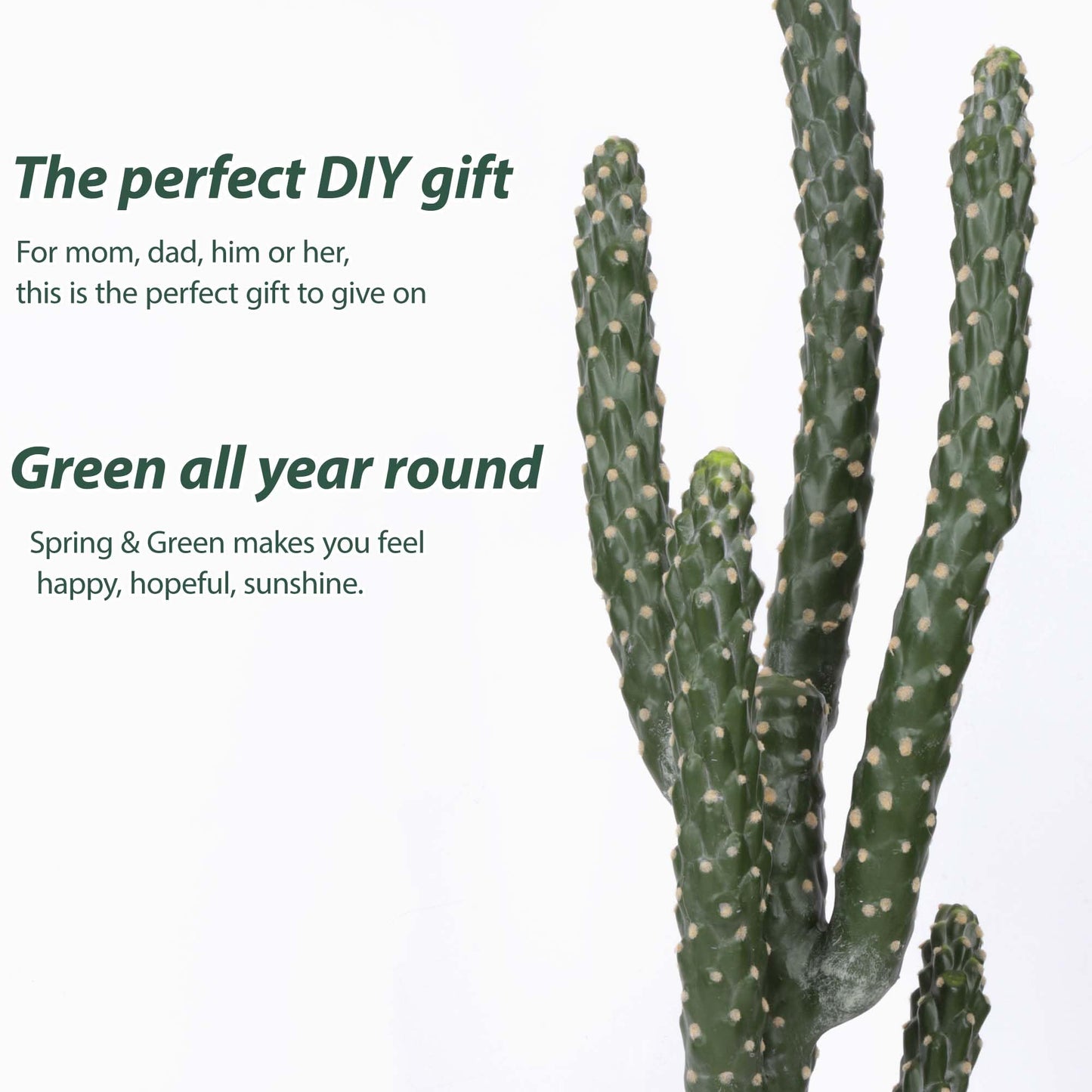 Yinleus 46Inch Artificial Cactus Faux Cacti Fake Cactus Saguaro Potted Plants for Indoor Outdoor Home Offices Store Decoration
