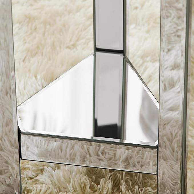 Mirrored Octagon End Table