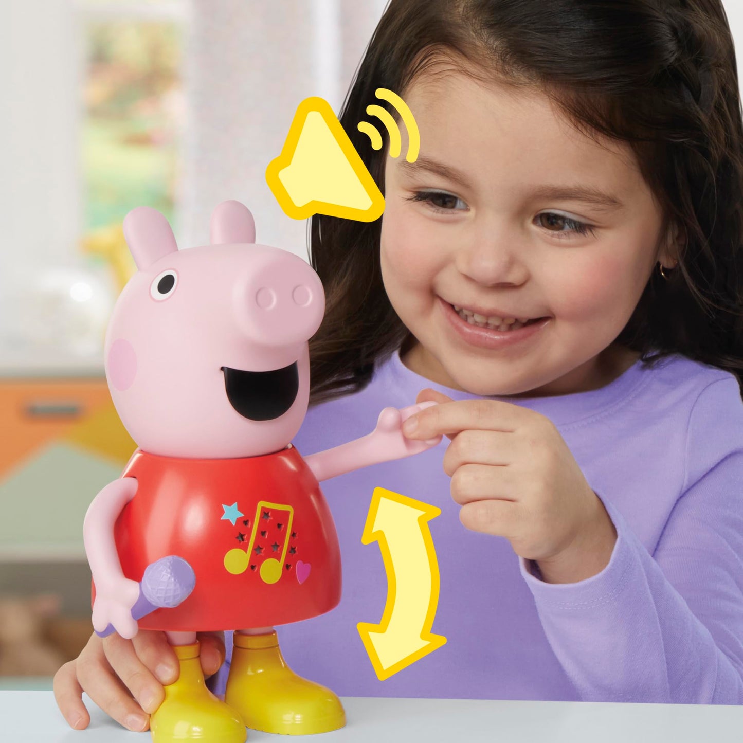 Peppa Pig Talk & Sing Peppa Doll - English Version, Pink, 20 cm