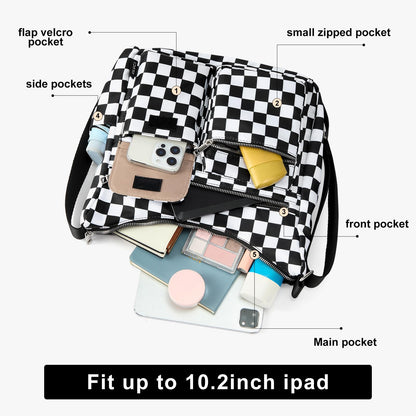 CLUCI Travel Purses for Women, Waterproof Nylon Crossbody Bags for Woman Trendy, Anti Theft Shoulder Handbags for Ladies