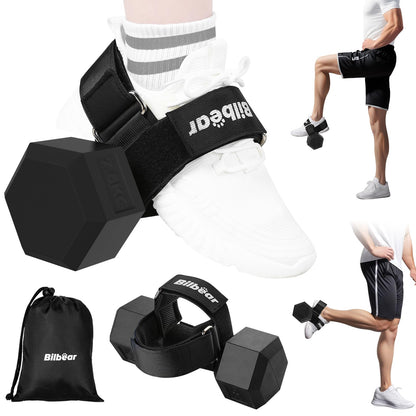 Tibialis Trainer Strap for Shin Splint Relief,Adjustable Dumbbell Foot Attachment for Hip Flexor Raises,Dumbbell ankle strap for weight Lifting,Relieve Leg Pain Increase Range of Motion