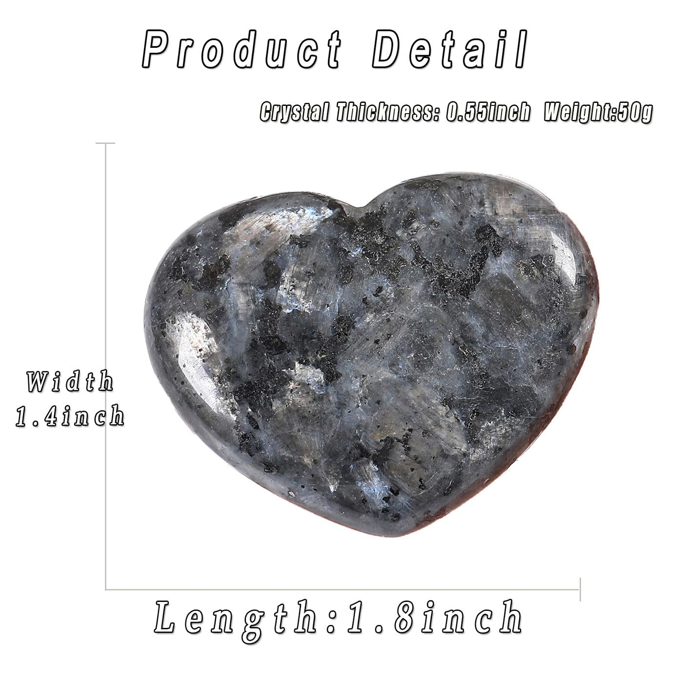MAIBAOTA 45 mm Moonstone Crystals Large Heart Stone Healing Crystals Natural Crystal Heart Reiki Gemstone Polished Heart Shaped Rocks Meditation Mothers Day Crystal Gifts for Mom Her