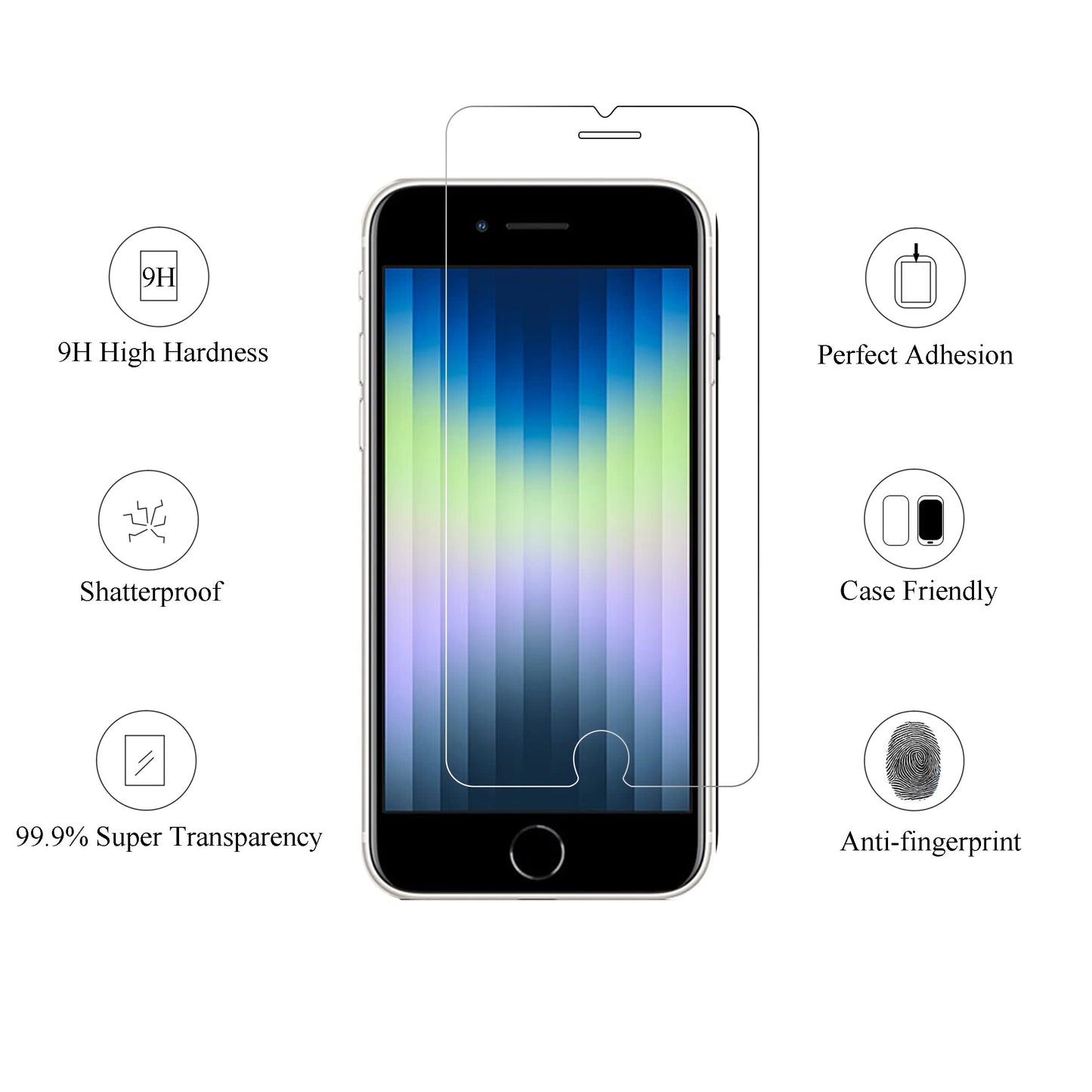 Ailun Screen Protector for iPhone 16 / iPhone 15 / iPhone 15 Pro [6.1 Inch] Display 3 Pack Tempered Glass, Dynamic Island Compatible, Case Friendly [Not for iPhone 16 Pro 6.3 Inch].